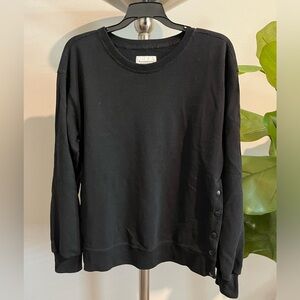 Abercrombie & Fitch - Black Side Snap Sweatshirt